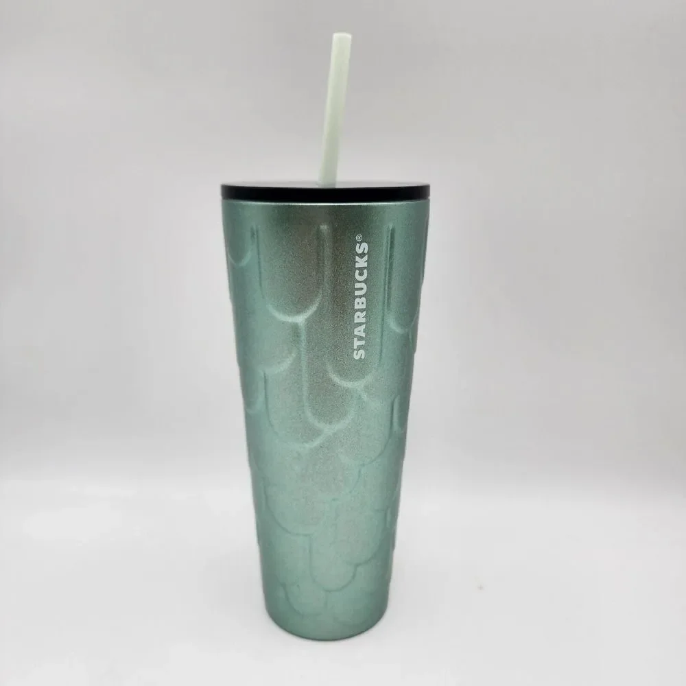 Starbucks Mermaid Siren Tail Scale Venti SS 24oz Tumbler Cold Cup‎ New